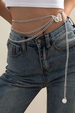 Butterfly Layered Belly Chain