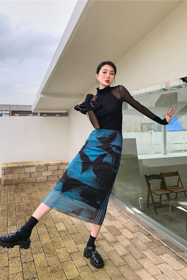 Butterfly Midi Pencil Skirt