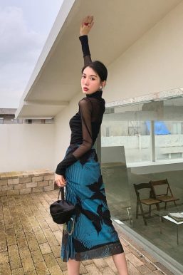 Butterfly Midi Pencil Skirt