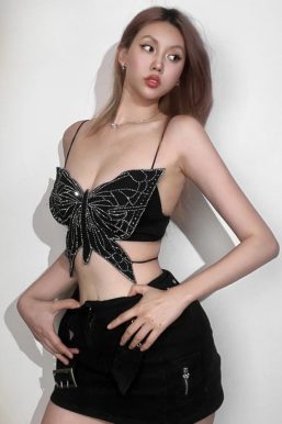 Butterfly Rhinestone Top