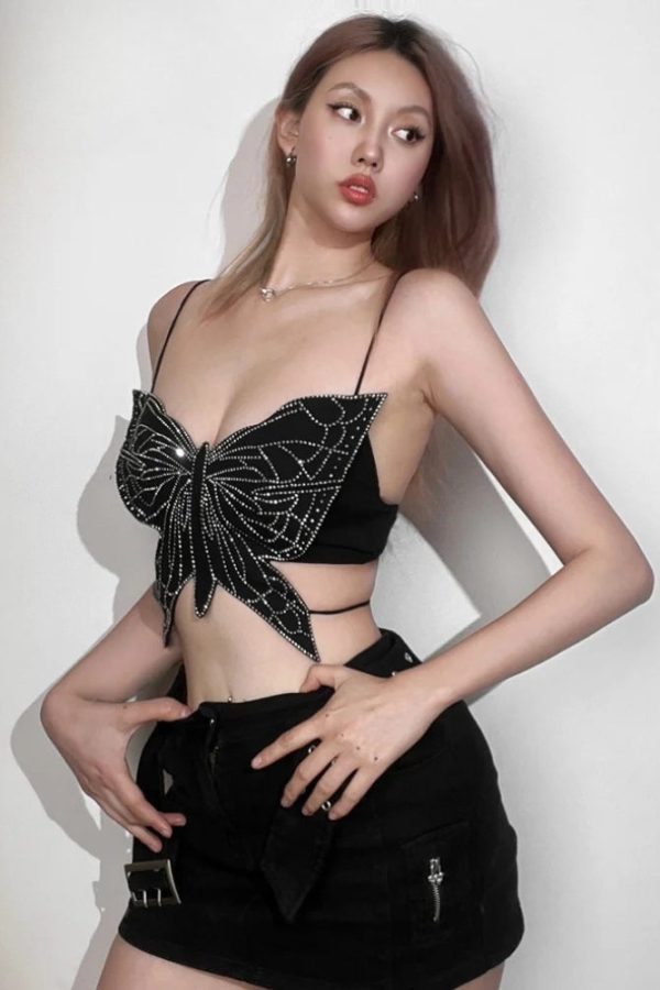 Butterfly Rhinestone Top