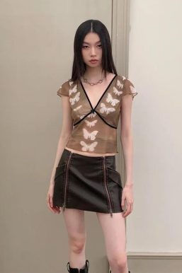 Butterfly V Neck Top