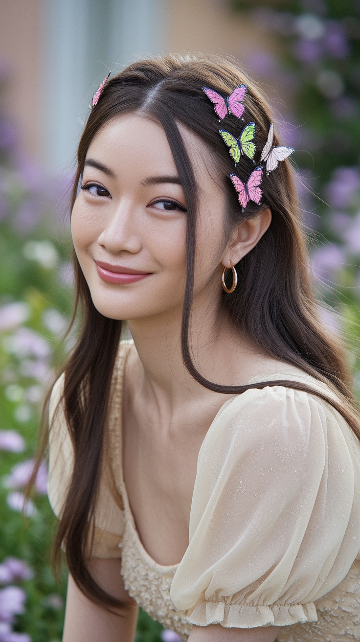Embrace the Butterfly Hair Clips Aesthetic Look outfit idea