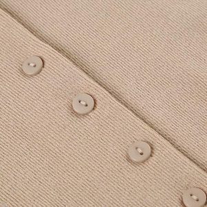 Button Up Knitted Mini Dress