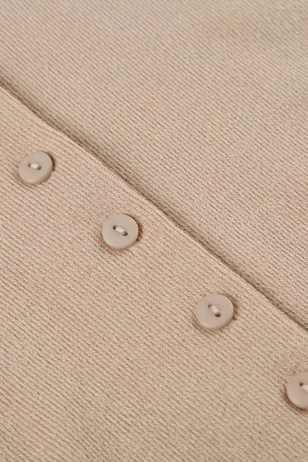 Button Up Knitted Mini Dress