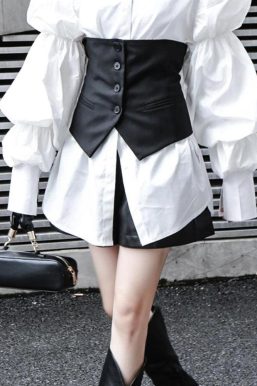 Button-Up Underbust Corset Top