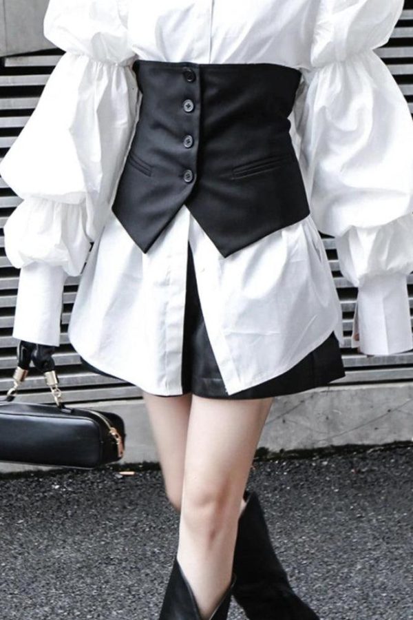 Button-Up Underbust Corset Top