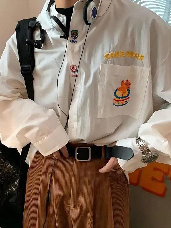 Cake Bear Embroidered Shirt