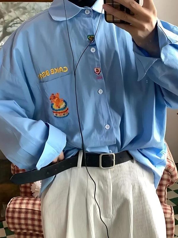 Cake Bear Embroidered Shirt