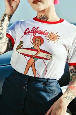 California Ringer Tee