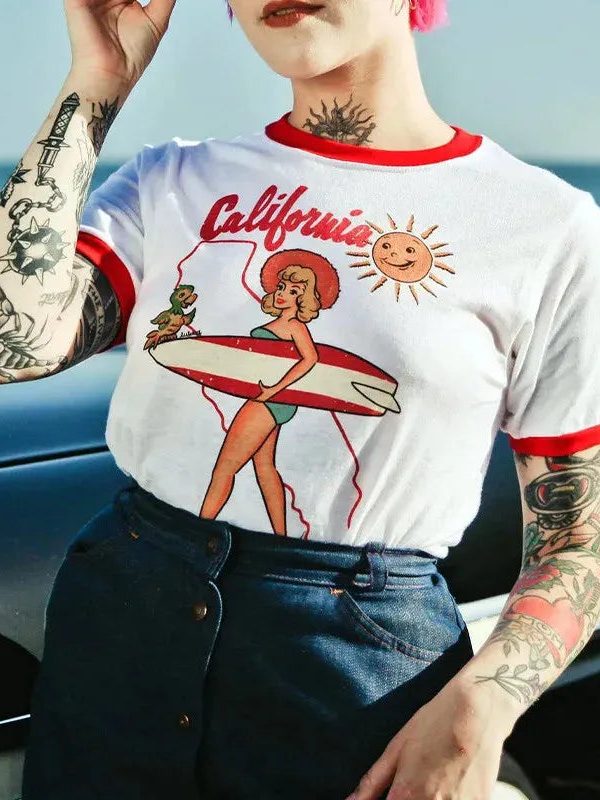 California Ringer Tee