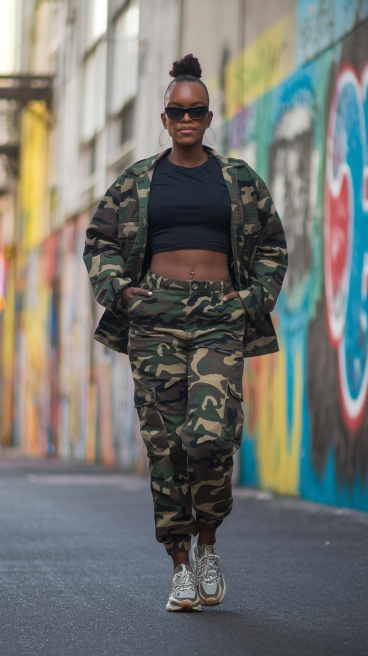 Camo Cargo Pants Outfit Black Women: Fierce Looks to Try outfit idea