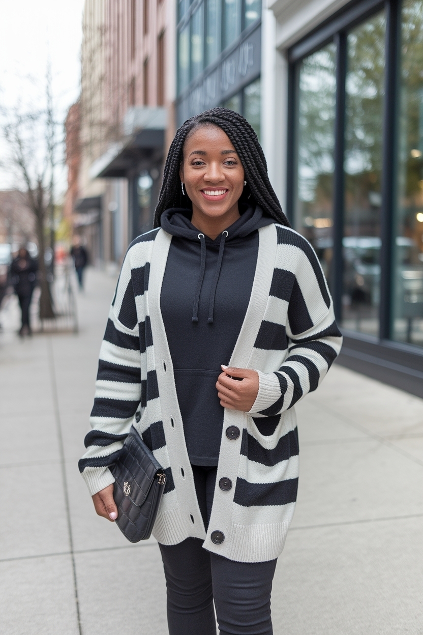 Cardigan and Hoodie Outfit Black Women: Style Tips outfit idea