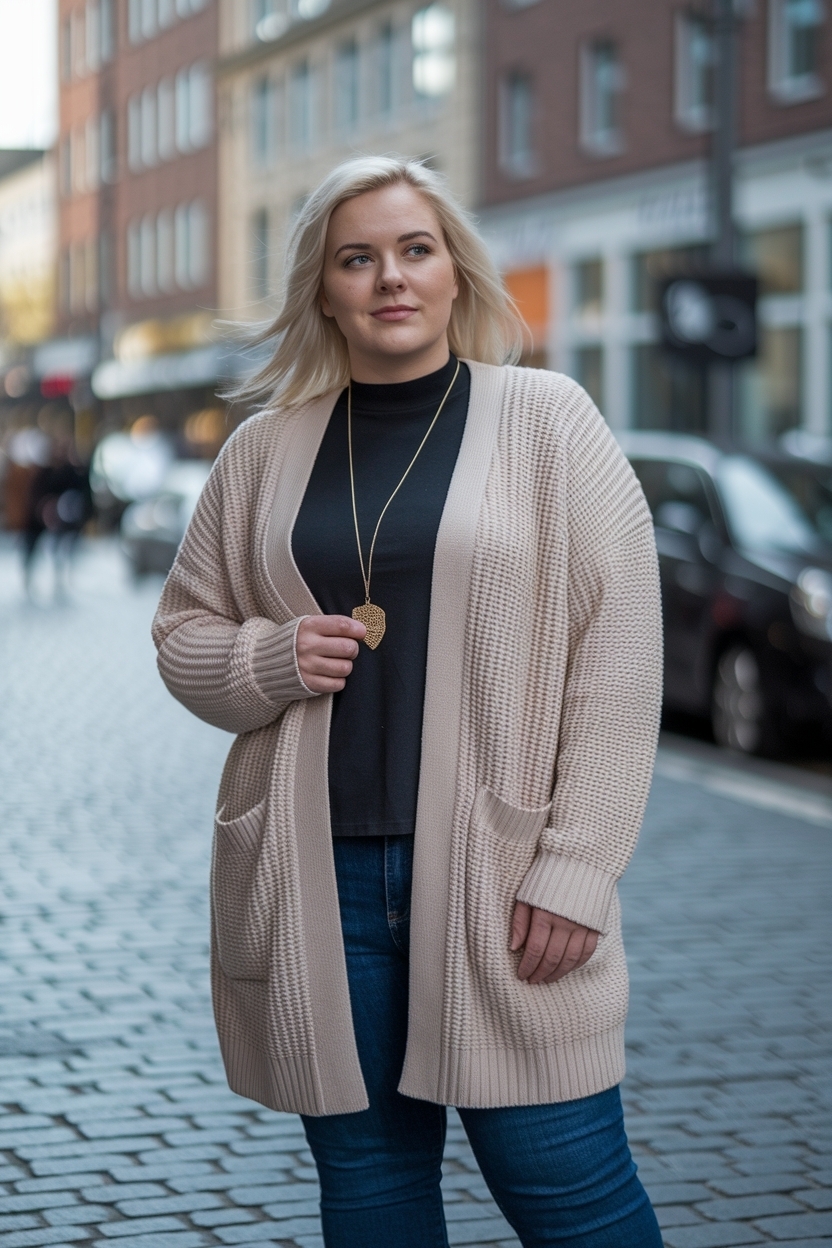 Cardigan Outfit Women Plus Size: Flattering Layering Ideas outfit idea