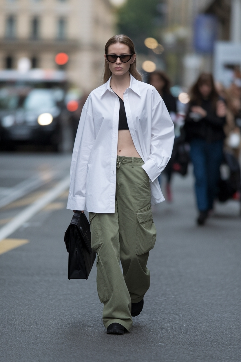 Cargo Pants and Oversized Shirt Outfit W: Trendy Combinations outfit idea