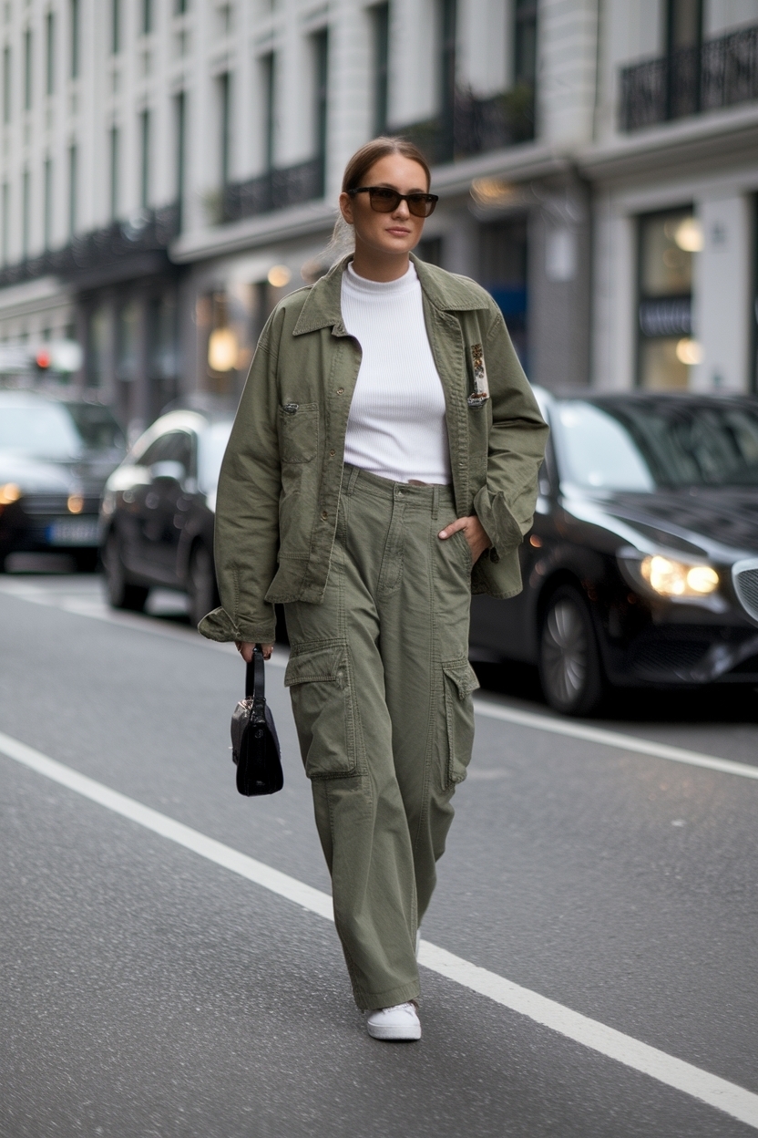 Cargo pants outfit street style for effortless fashion outfit idea