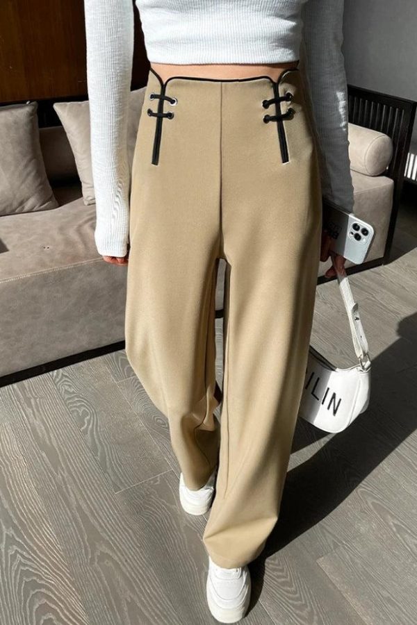 Casual High Waisted Pants