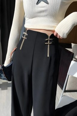 Casual High Waisted Pants