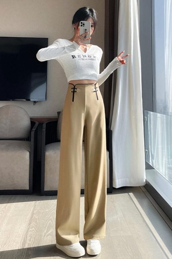 Casual High Waisted Pants