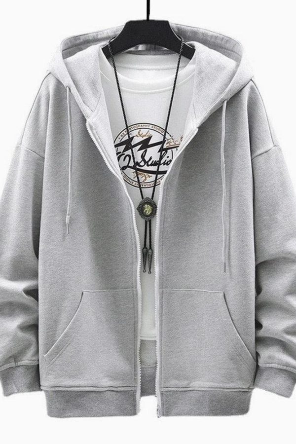 Casual Zip-Up Men Hoodie