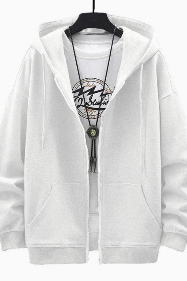 Casual Zip-Up Men Hoodie