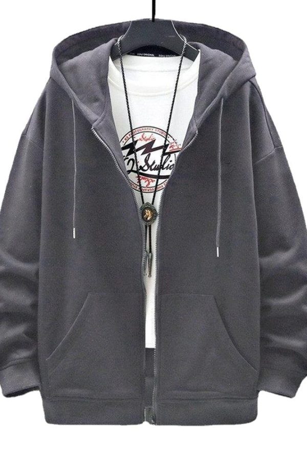 Casual Zip-Up Men Hoodie