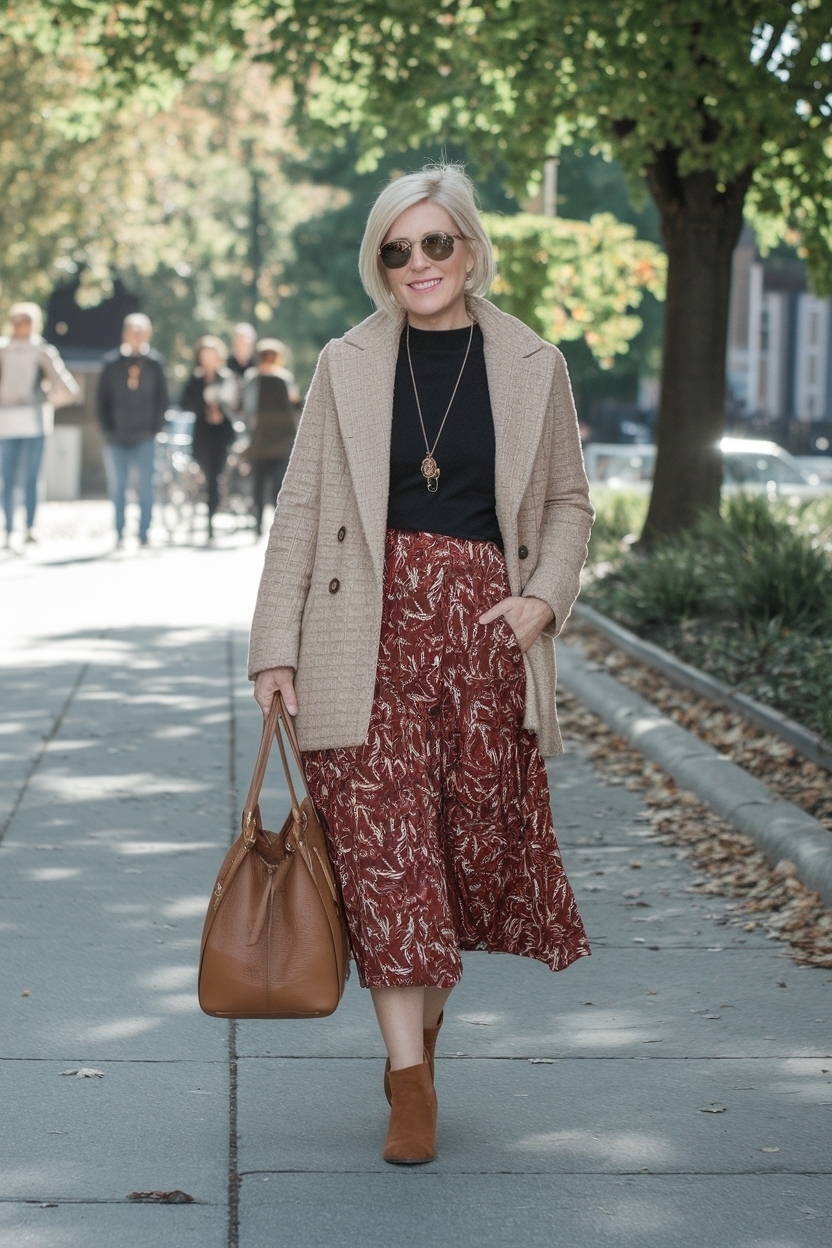 Casual Fall Outfits for Women Over 40 Dr: Dress It Up outfit idea