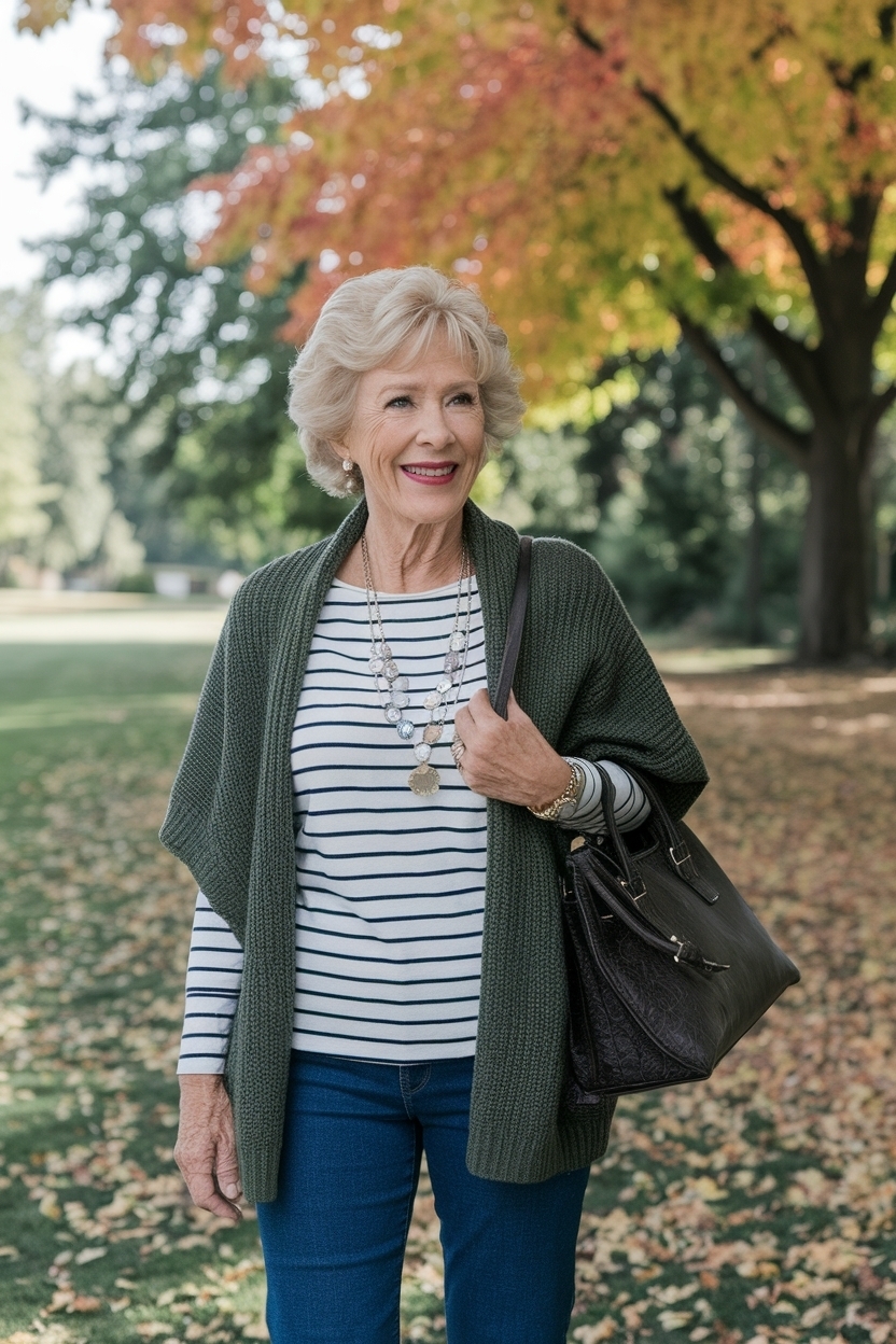 Casual Fall Outfits for Women Over 50: Ageless Fashion outfit idea
