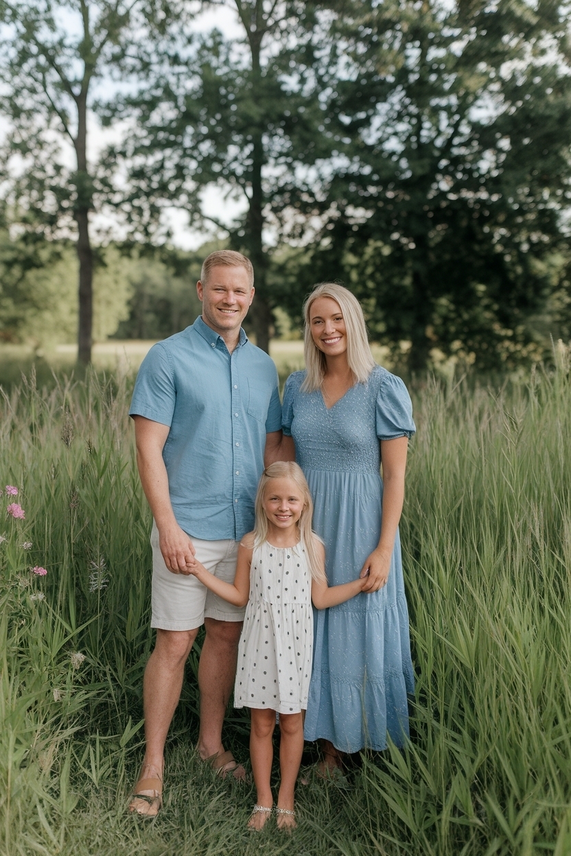 Casual Family Pictures Outfits Summer for Memorable Moments outfit idea