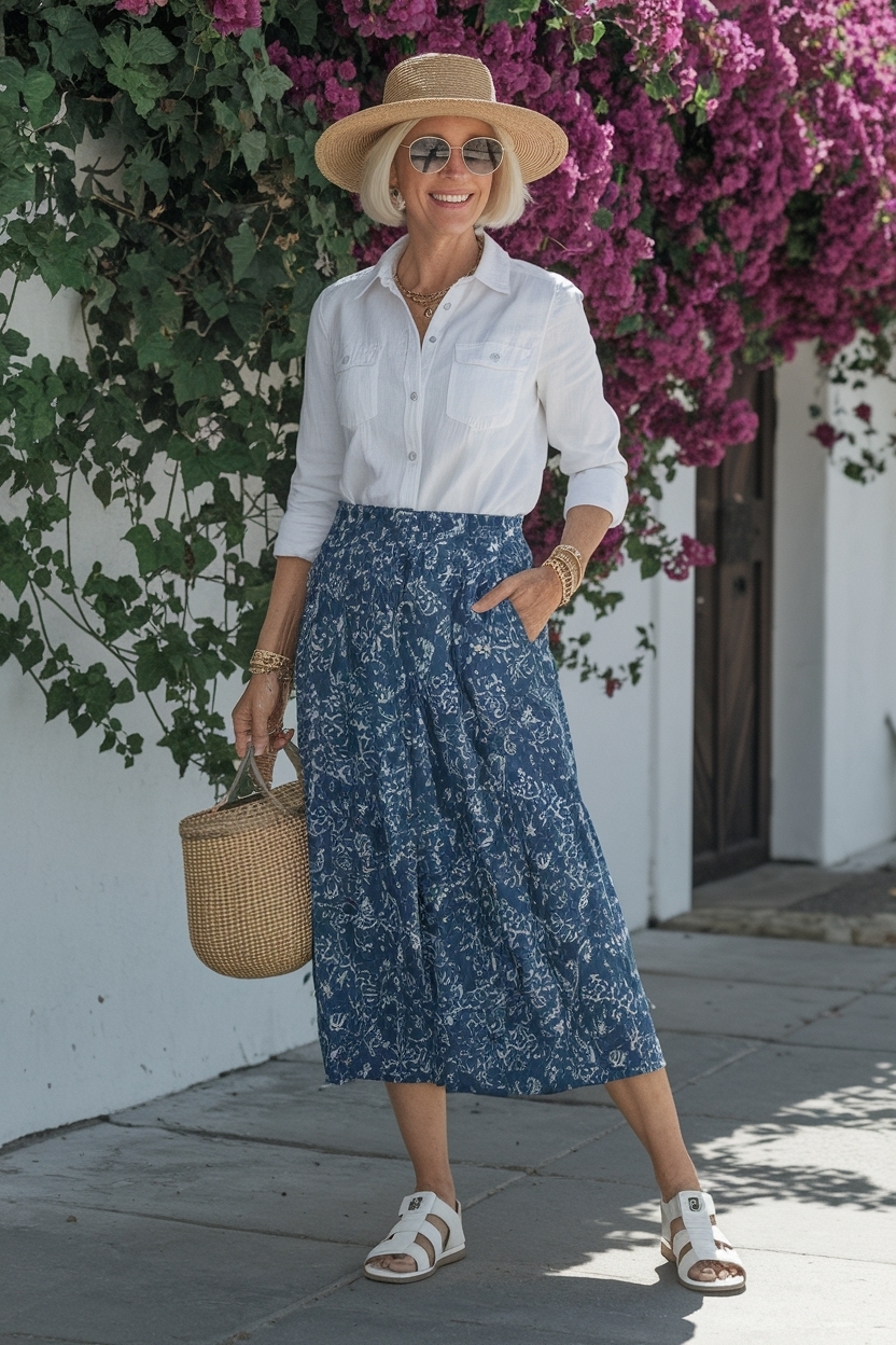 Casual Summer Outfits Women Over 50: Elegant and Easy outfit idea