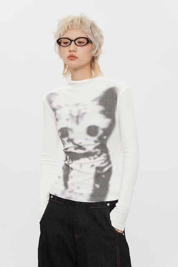 Cat High Neck Top