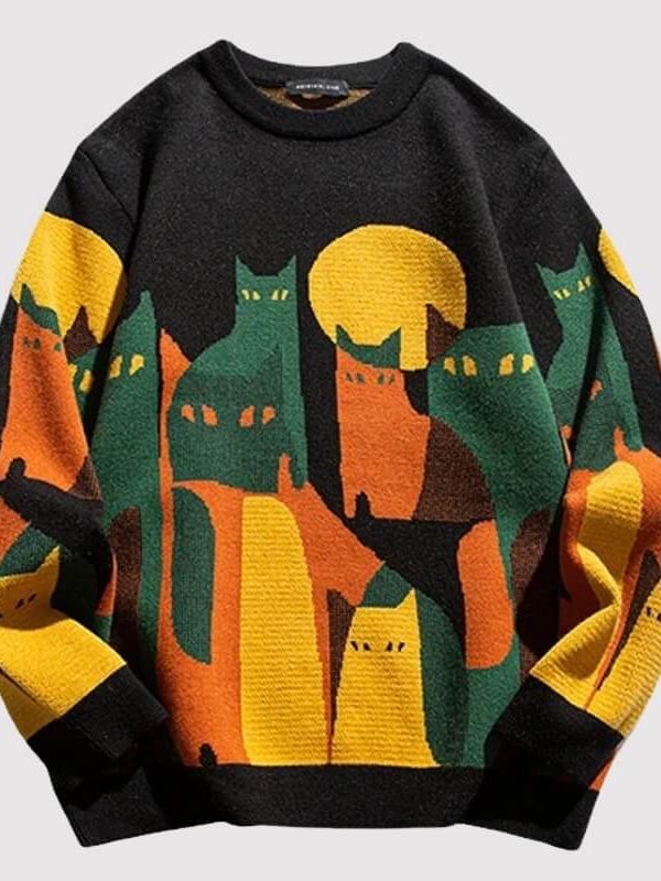 Cat Knitted Sweater