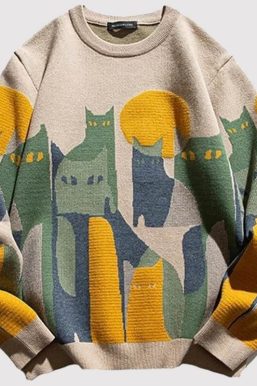 Cat Knitted Sweater