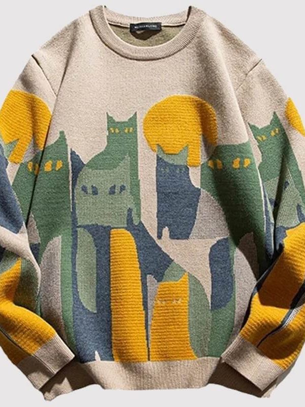 Cat Knitted Sweater