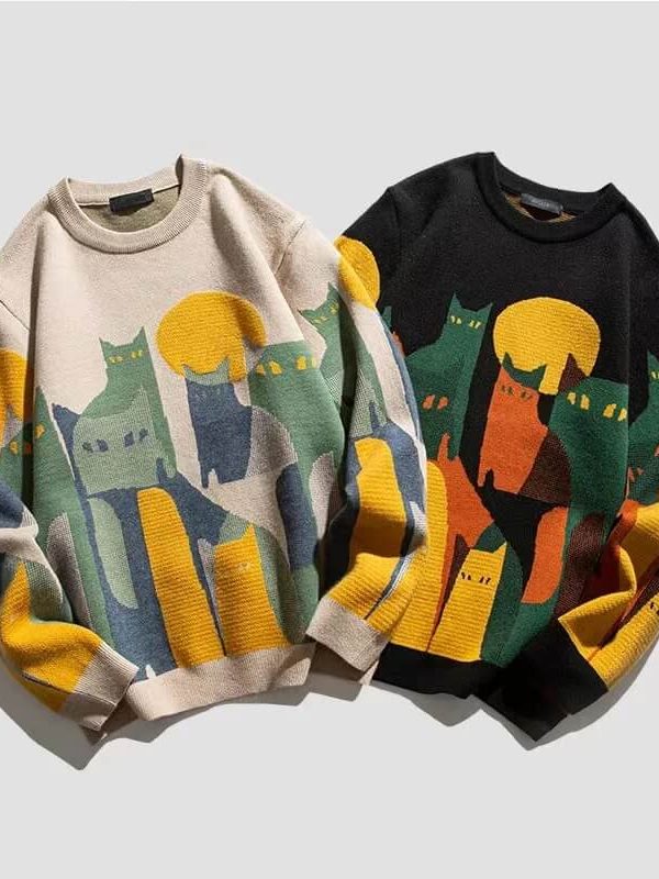 Cat Knitted Sweater