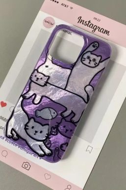 Cat Metallic Phone Case