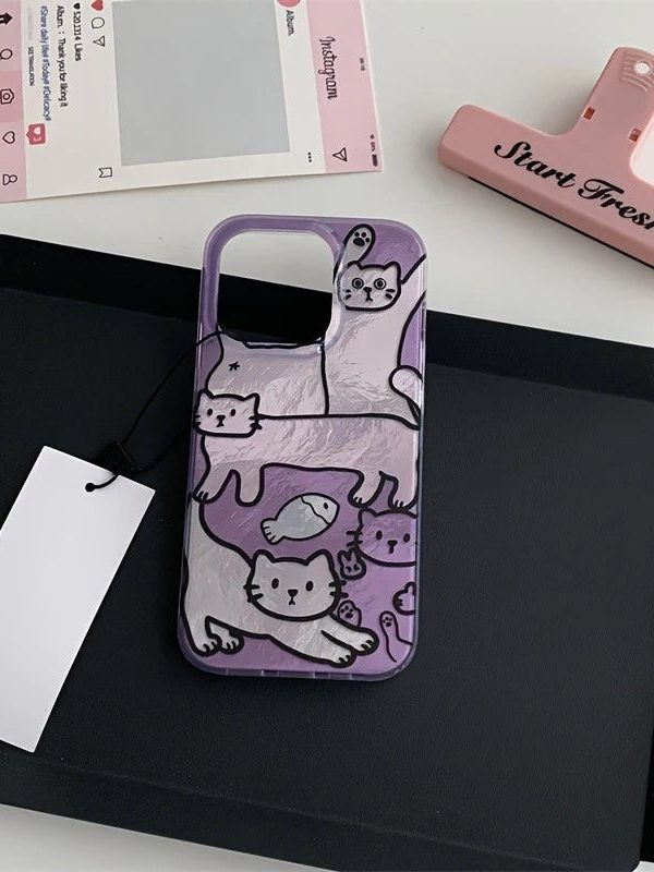 Cat Metallic Phone Case