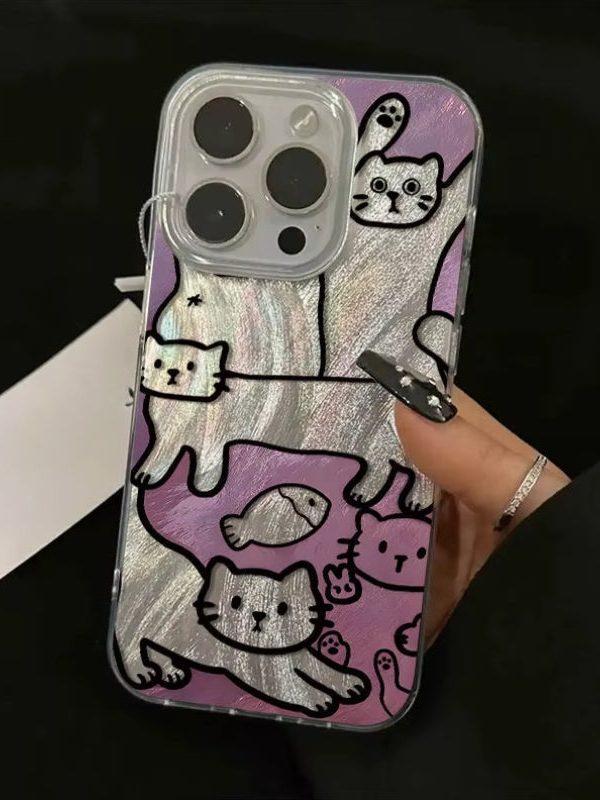 Cat Metallic Phone Case