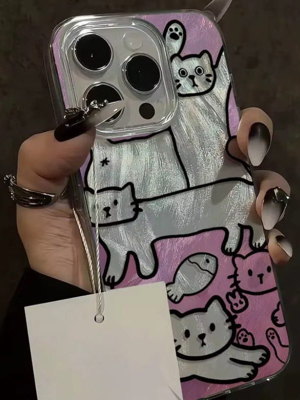 Cat Metallic Phone Case