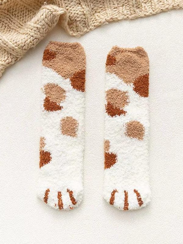 Cat Paw Plush Socks