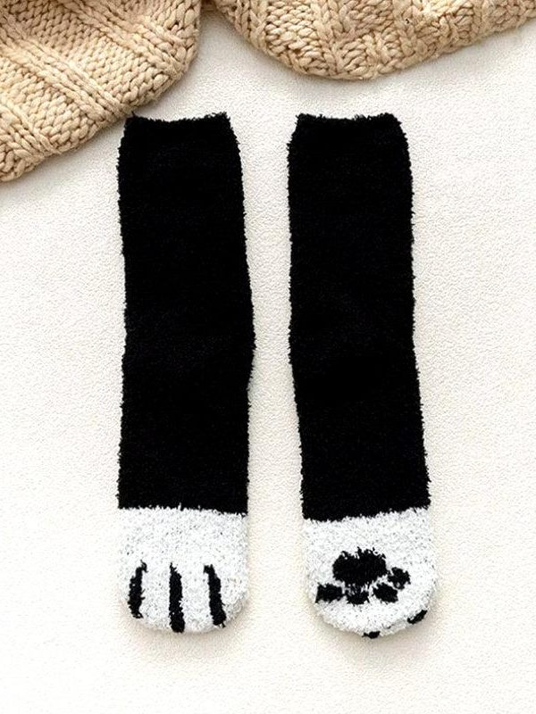 Cat Paw Plush Socks