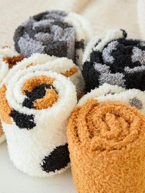 Cat Paw Plush Socks