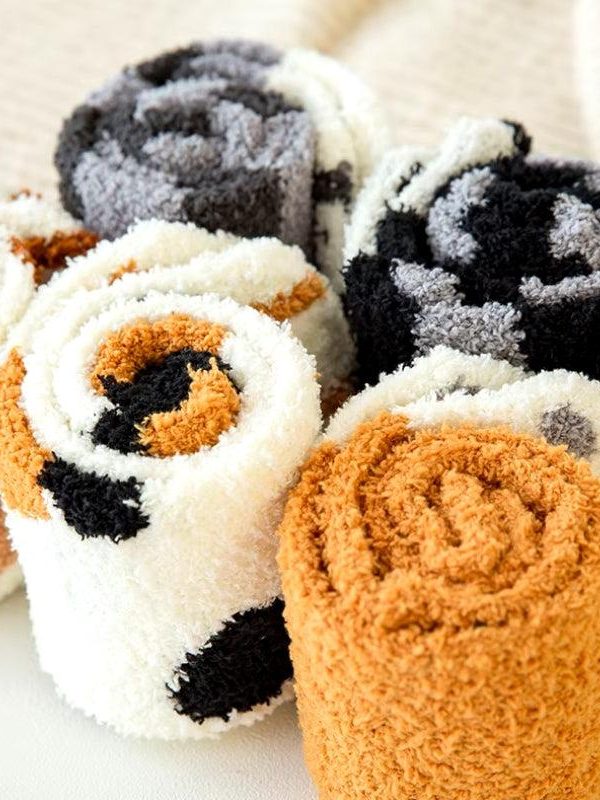 Cat Paw Plush Socks