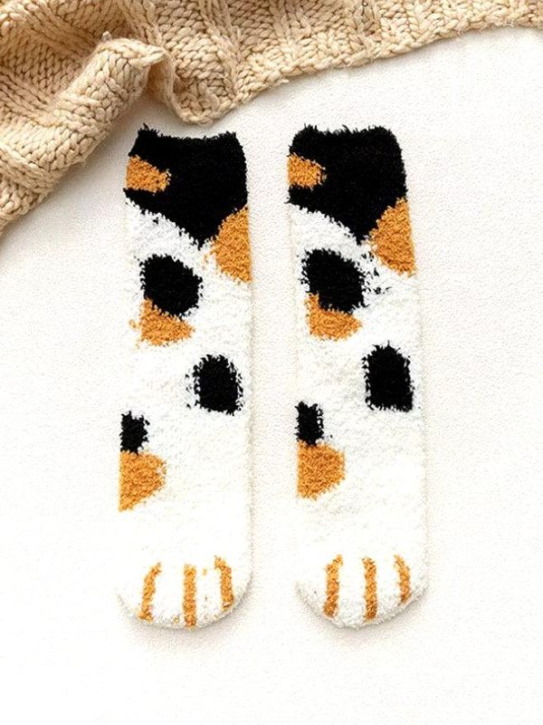 Cat Paw Plush Socks