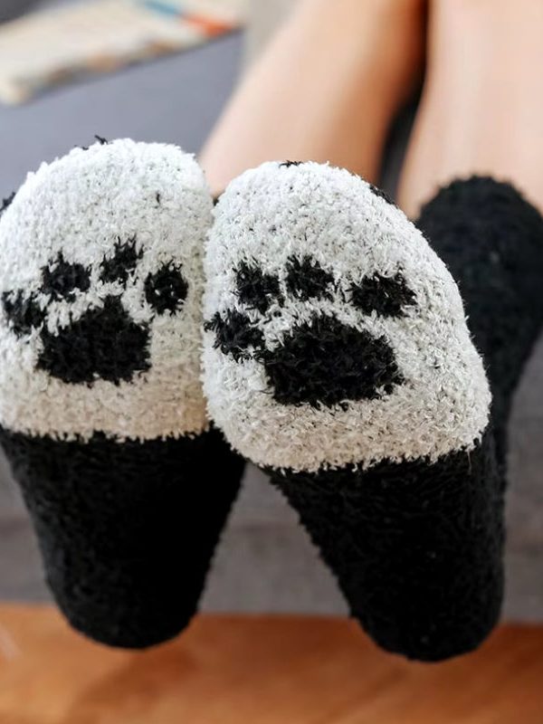 Cat Paw Plush Socks