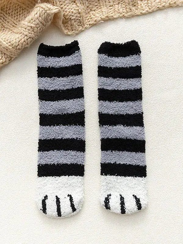 Cat Paw Plush Socks