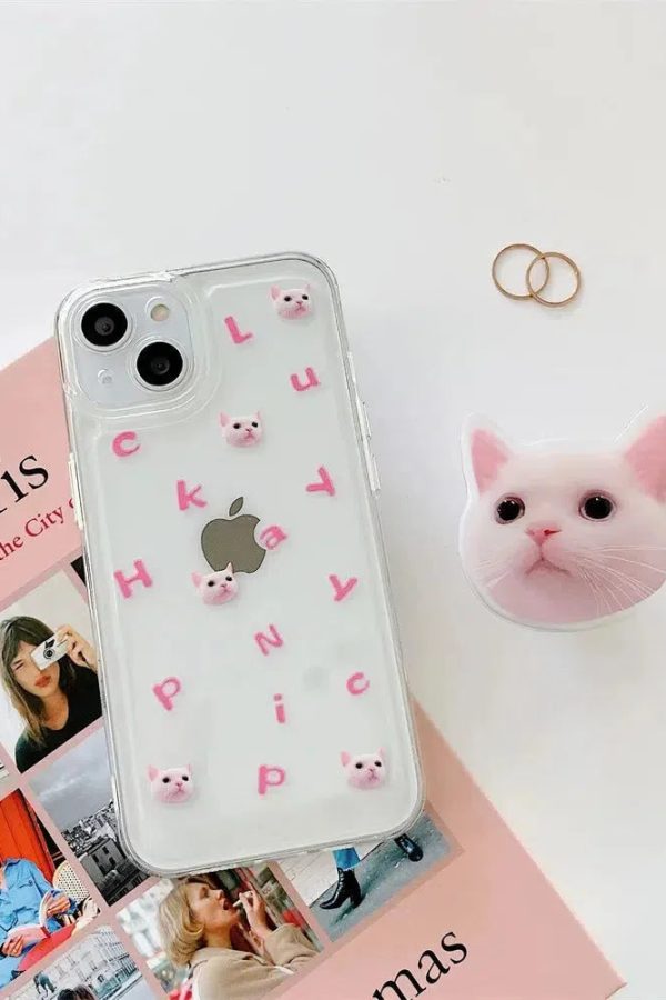Cat Popsocket Clear Phone Case