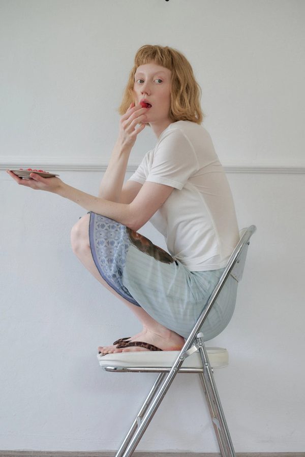 Cat Print Midi Skirt