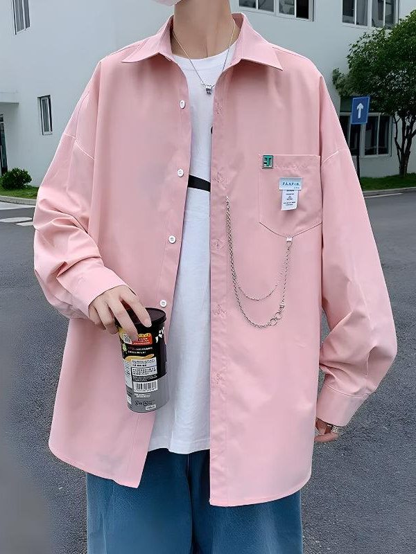 Chain Detailed Long Sleeve Shirt