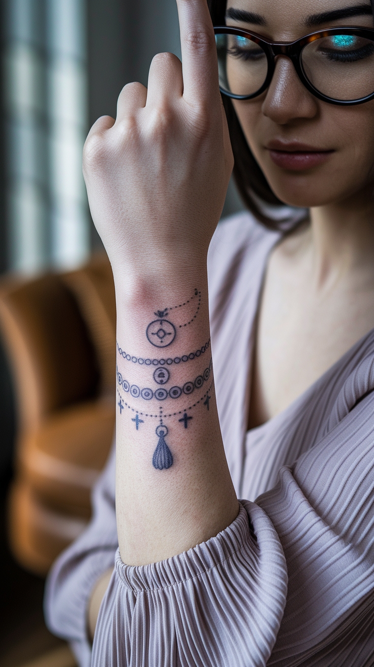 Inspiring Charm Bracelet Tattoo Ideas for Personalization outfit idea